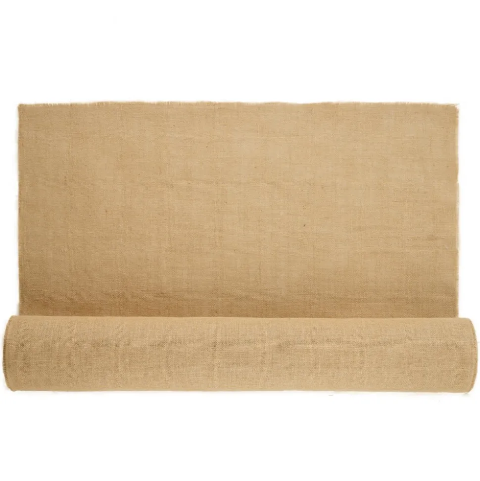 VEVOR Burlap Fabric Roll, 14” x 150 ft & 50 x 50 High Density Wide Natural Burlap Fabric Rolls, Jute Fabric Burlap Tree Wrap Roll, for Decor, Crafts, Wedding, Gardening, Plant & Tree Winter Covering
