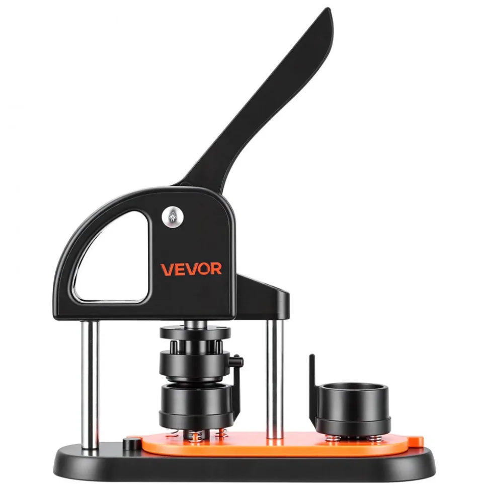 VEVOR Button Maker, 1.25 inch/32mm Pin Maker with 500pcs Button Parts, Ergonomic Arc Handle Punch Press Kit, Button Maker Machine with Panda Magic Book, For Children DIY Gifts and Christmas