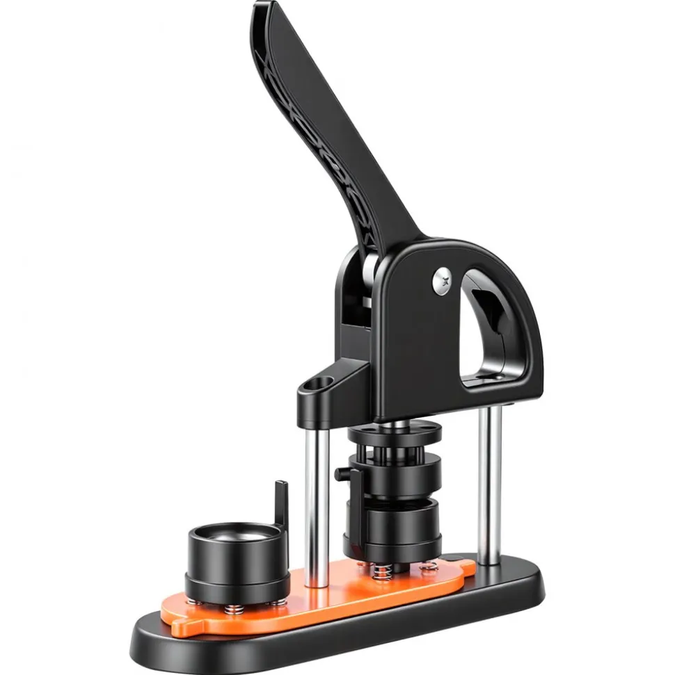 VEVOR Button Maker, 1.25 inch/32mm Pin Maker with 500pcs Button Parts, Ergonomic Arc Handle Punch Press Kit, Button Maker Machine with Panda Magic Book, For Children DIY Gifts and Christmas