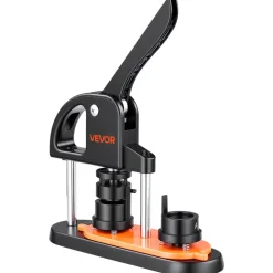 VEVOR Button Maker Machine, 0.98 inch/25mm Pin Maker with 500pcs Button Parts, Button Maker with Panda Magic Book, Ergonomic Arc Handle Punch Press Kit, For Children DIY Gifts and Christmas