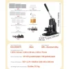 VEVOR Button Maker Machine, 1.26/2.28/2.95 inch 3-in-1, Plastic Pin Maker with 300pcs Button Parts, Circle Cutter and Magic Book, Reinforced Ergonomic Handle, for DIY Badges, Personalized Pins, Black