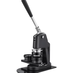 VEVOR Button Maker Machine, 1.26/2.28/2.95 inch 3-in-1, Plastic Pin Maker with 300pcs Button Parts, Circle Cutter and Magic Book, Reinforced Ergonomic Handle, for DIY Badges, Personalized Pins, Black