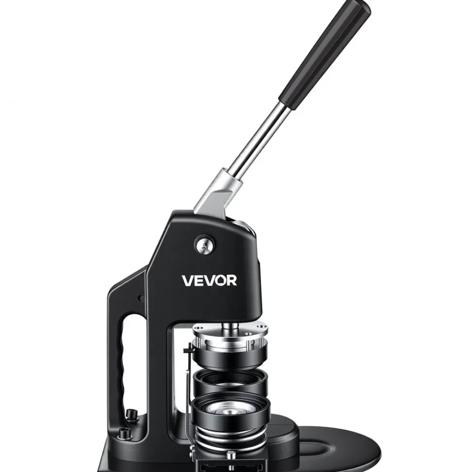 VEVOR Button Maker Machine, Multiple Sizes 1+2.25 Inch Badge Punch Press Kit, Children DIY Gifts Pin Maker, Button Making Supplies with 500pcs Button Parts & Circle Cutter & Magic Book