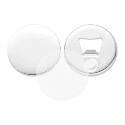 VEVOR Button Maker Supplies 50 Sets 2.28 in / 58 mm Magnet Button Parts, with Magnetic and Bottle Opener Backs, Metal Shells, Clear Mylar Films, and Blank Circle Papers, for Home DIY, Kitchen Decor