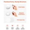 VEVOR Button Maker Supplies 50 Sets 1.26 in / 32 mm Refrigerator Magnets, Button Parts with Magnetic Backs, Metal Shells, Clear Mylar Films, and Blank Circle Papers, for Home DIY and Kitchen Decor