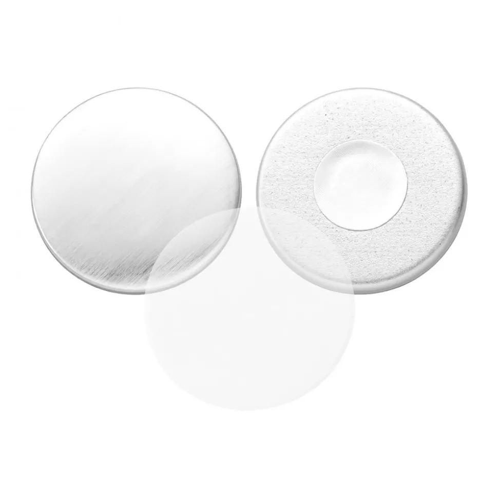 VEVOR Button Maker Supplies 50 Sets 1.26 in / 32 mm Refrigerator Magnets, Button Parts with Magnetic Backs, Metal Shells, Clear Mylar Films, and Blank Circle Papers, for Home DIY and Kitchen Decor