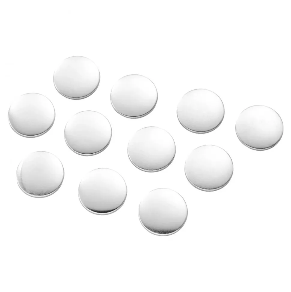 VEVOR Button Maker Supplies 50 Sets 1.26 in / 32 mm Refrigerator Magnets, Button Parts with Magnetic Backs, Metal Shells, Clear Mylar Films, and Blank Circle Papers, for Home DIY and Kitchen Decor