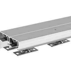 VEVOR Bypass Door Hardware, 6ft Heavy Duty Bypass Sliding Door Hardware Kit, Aluminum Alloy Sliding Closet Door Hardware Set for 2 Door System, Fit Door Thickness 1 3/8
