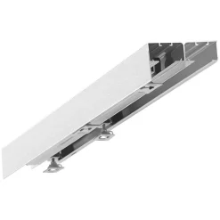VEVOR Bypass Sliding Door Hardware Kit, 4 ft Aluminum Alloy Dual-Track Bypass Door Hardware, Smooth and Quiet Sliding, Easy to Install, for 1