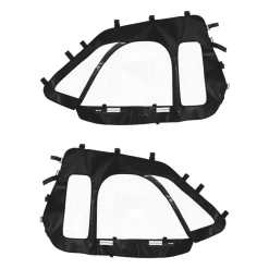 VEVOR Cab Enclosure Upper Doors, Compatible with Polaris RZR XP 1000/XP Turbo 2014-2023, Soft Upper Doors, Windproof Upgraded Zipper UTV Soft Side Window Kit, Work with Side Mirrors and Windshields