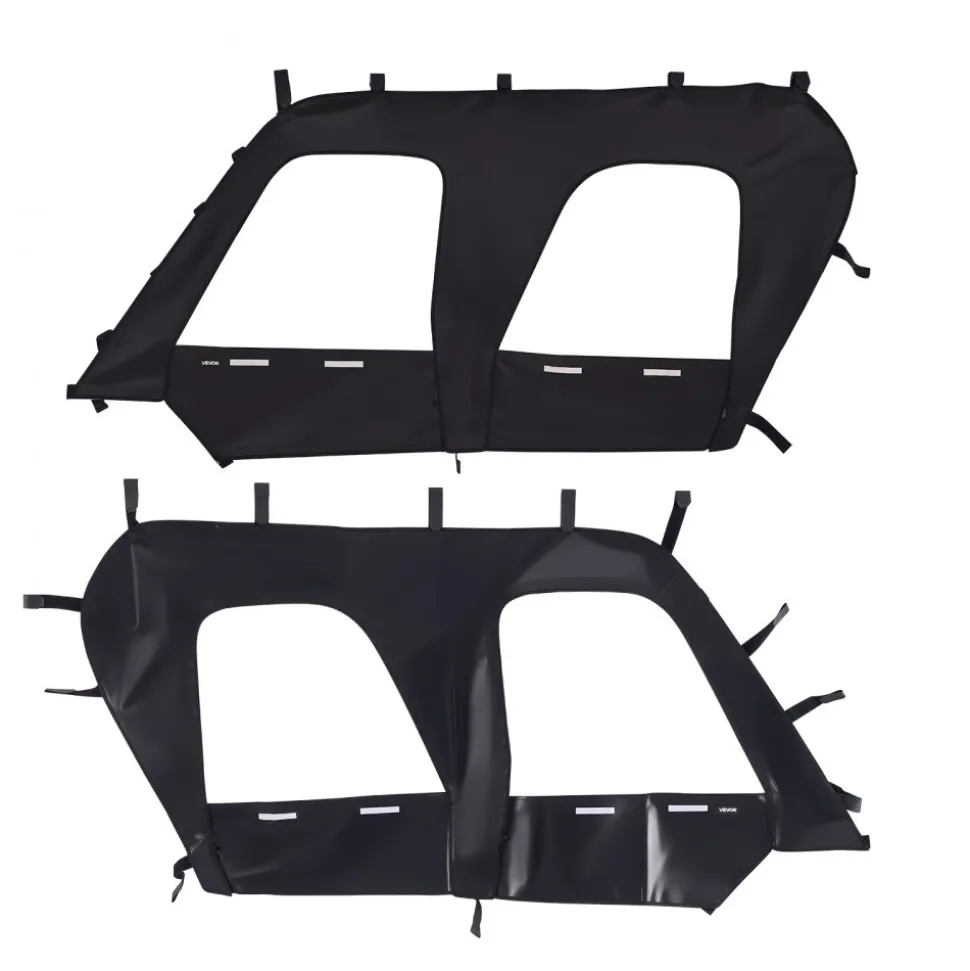 VEVOR Cab Enclosure Upper Doors, Compatible with Kawasaki Teryx4 2012-2022, Soft Upper Doors, Windproof & Waterproof Upgraded Zipper UTV Soft Side Window Kit, Work with Roof and Partial Windshields