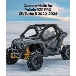 VEVOR Cab Enclosure Upper Doors, Compatible with Can-Am Maverick X3 2-Seater 2017-2025, Soft Upper Doors, Windproof Upgraded Zipper UTV Soft Side Window Kit, Work with Side Mirrors and Windshields