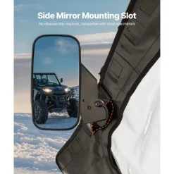 VEVOR Cab Enclosure Upper Doors, Compatible with Polaris RZR PRO XP/Turbo R 2020-2024, Soft Upper Doors, Windproof Upgraded Zipper UTV Soft Side Window Kit, Work with Side Mirrors and Windshields