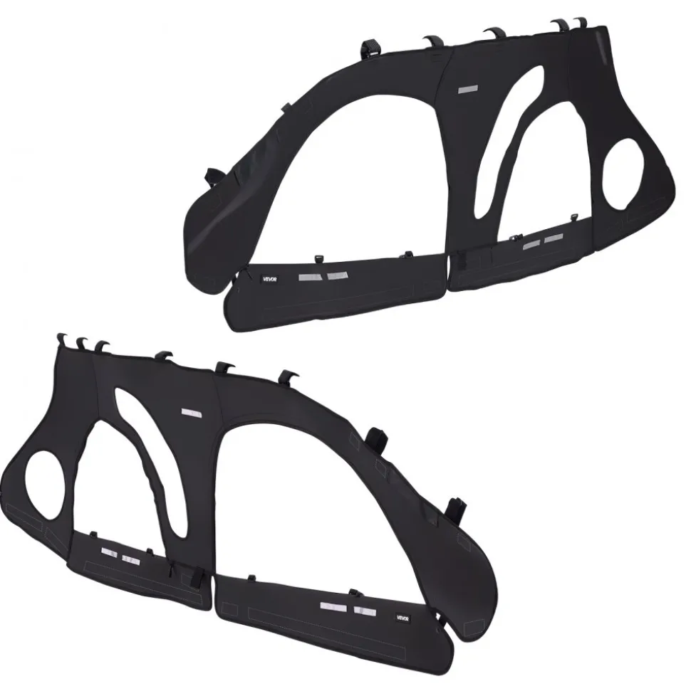 VEVOR Cab Enclosure Upper Doors, Compatible with Polaris RZR PRO 2020-2024/Polaris RZR Turbo2022-2024, Soft Upper Doors, Upgraded Zipper UTV Soft Side Window Kit, Fit with Side Mirrors and Windshields