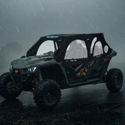 VEVOR Cab Enclosure Upper Doors, Compatible with Polaris RZR PRO 2020-2024/Polaris RZR Turbo2022-2024, Soft Upper Doors, Upgraded Zipper UTV Soft Side Window Kit, Fit with Side Mirrors and Windshields