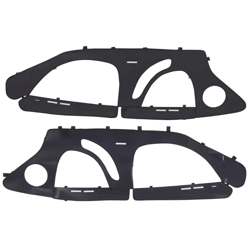 VEVOR Cab Enclosure Upper Doors, Compatible with Polaris RZR PRO 2020-2024/Polaris RZR Turbo2022-2024, Soft Upper Doors, Upgraded Zipper UTV Soft Side Window Kit, Fit with Side Mirrors and Windshields