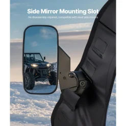 VEVOR Cab Enclosure Upper Doors, Compatible with Polaris RZR PRO 2020-2024/Polaris RZR Turbo2022-2024, Soft Upper Doors, Upgraded Zipper UTV Soft Side Window Kit, Fit with Side Mirrors and Windshields