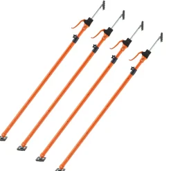 VEVOR Cabinet Jack Support Pole, 4-Pack, 49.2-114.6 Inch Steel Telescopic Quick Support Rod, Adjustable 3rd Hand System up to 198 lbs Capacity for Installing Cabinets, Lifting Drywall, Cargo Bars
