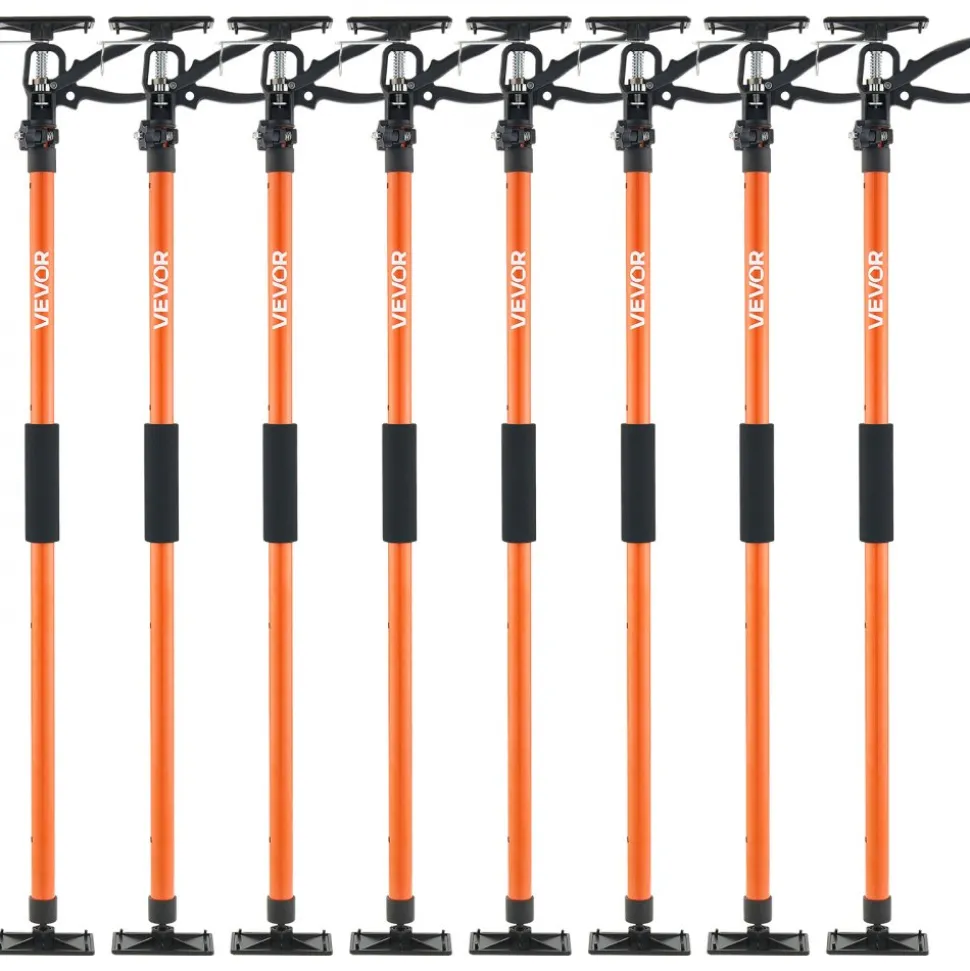 VEVOR Cabinet Jack Support Pole, 8-Pack, 45.7-114.2 Inch Steel Telescopic Quick Support Rod, Adjustable 3rd Hand System up to 154 lbs Capacity for Installing Cabinets, Lifting Drywall, Cargo Bars