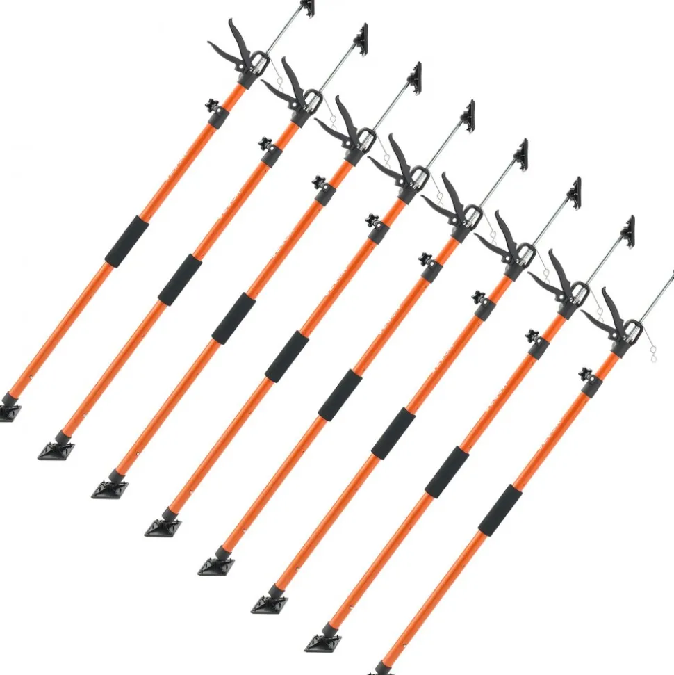 VEVOR Cabinet Jack Support Pole, 8-Pack, 45.7-114.2 Inch Steel Telescopic Quick Support Rod, Adjustable 3rd Hand System up to 154 lbs Capacity for Installing Cabinets, Lifting Drywall, Cargo Bars