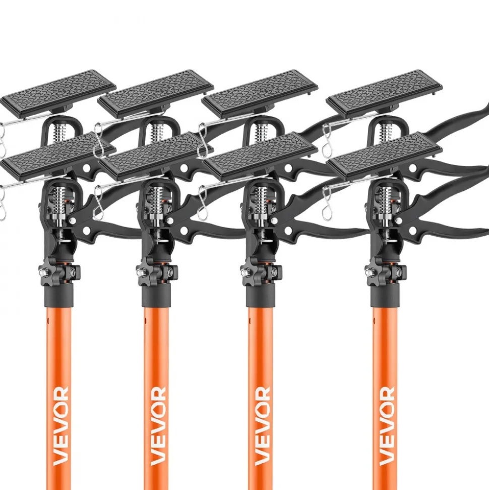 VEVOR Cabinet Jack Support Pole, 8-Pack, 45.7-114.2 Inch Steel Telescopic Quick Support Rod, Adjustable 3rd Hand System up to 154 lbs Capacity for Installing Cabinets, Lifting Drywall, Cargo Bars