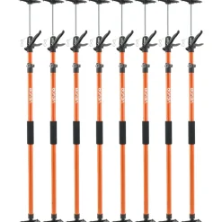 VEVOR Cabinet Jack Support Pole, 8-Pack, 45.7-114.2 Inch Steel Telescopic Quick Support Rod, Adjustable 3rd Hand System up to 154 lbs Capacity for Installing Cabinets, Lifting Drywall, Cargo Bars