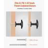 VEVOR Cabinet Knobs, 30 Pack, 1.22 Inch Black Zinc Alloy Drawer Pulls & Door Handles, Mushroom Kitchen Solid Knobs Dresser Handles, Cupboard Hardware with Screws for Bathroom Closet Cabinets Drawers