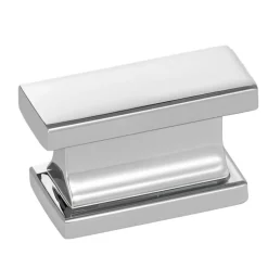 VEVOR Cabinet Knobs, 10 Pack, 1.42 Inch Zinc Alloy Drawer Pulls Door Handles, Rectangular Kitchen Dresser Solid Knobs, Cupboard Hardware with Screws for Bathroom Closet Cabinets Drawers, Chrome Color