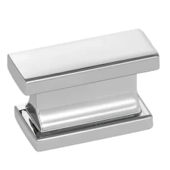 VEVOR Cabinet Knobs, 10 Pack, 1.42 Inch Zinc Alloy Drawer Pulls Door Handles, Rectangular Kitchen Dresser Solid Knobs, Cupboard Hardware with Screws for Bathroom Closet Cabinets Drawers, Chrome Color
