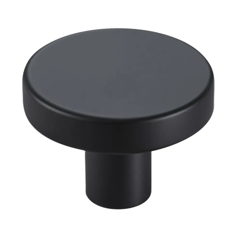 VEVOR Cabinet Knobs, 10 Pack, 1.26 Inch Black Zinc Alloy Drawer Pulls & Door Handles, Mushroom Kitchen Solid Knobs Dresser Handles, Cupboard Hardware with Screws for Bathroom Closet Cabinets Drawers