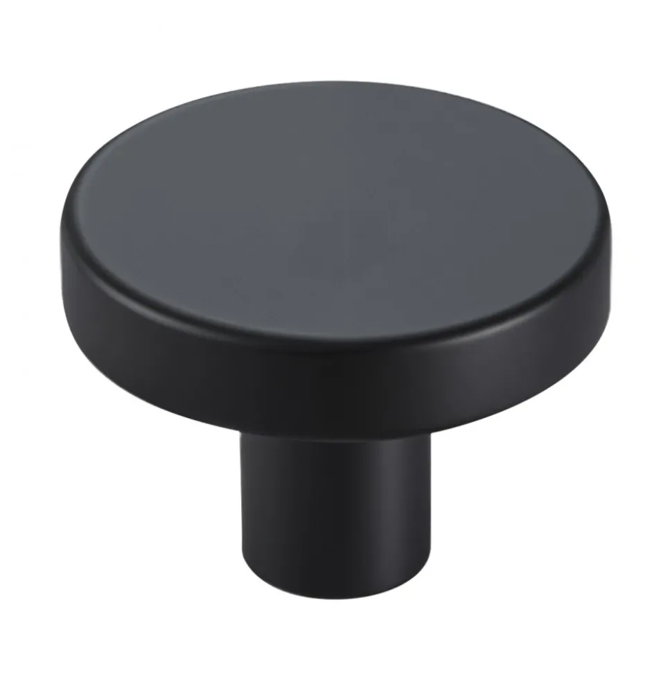 VEVOR Cabinet Knobs, 10 Pack, 1.26 Inch Black Zinc Alloy Drawer Pulls & Door Handles, Mushroom Kitchen Solid Knobs Dresser Handles, Cupboard Hardware with Screws for Bathroom Closet Cabinets Drawers