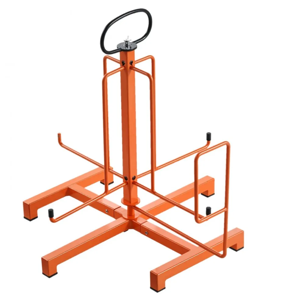 VEVOR Cable Dispenser, Floor or Stud Mounted, Wire Spool Rack, Portable Wire Rack Dispenser with Anti-Slip Metal Handle for Wiring Transport, Swivel Eyelet, for Electrical, Industrial and Retail Use