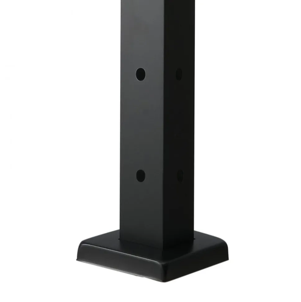 VEVOR Cable Railing Post, 42x1x2 Inch Corner Railing Post, with L-Shaped Pre-Drilled Holes, Stainless Steel Cable Rail Post with Horizontal and Curved Bracket, 1-Pack, Black, 1JZLGZXHS10607YXO001V0