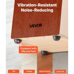 VEVOR Cajon Box Drum Birch Wood Percussion Instrument Guitar Strings with Travel Bag