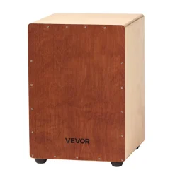 VEVOR Cajon Box Drum Wooden Birchwood Percussion Instrument Snare Wires Travel Bag