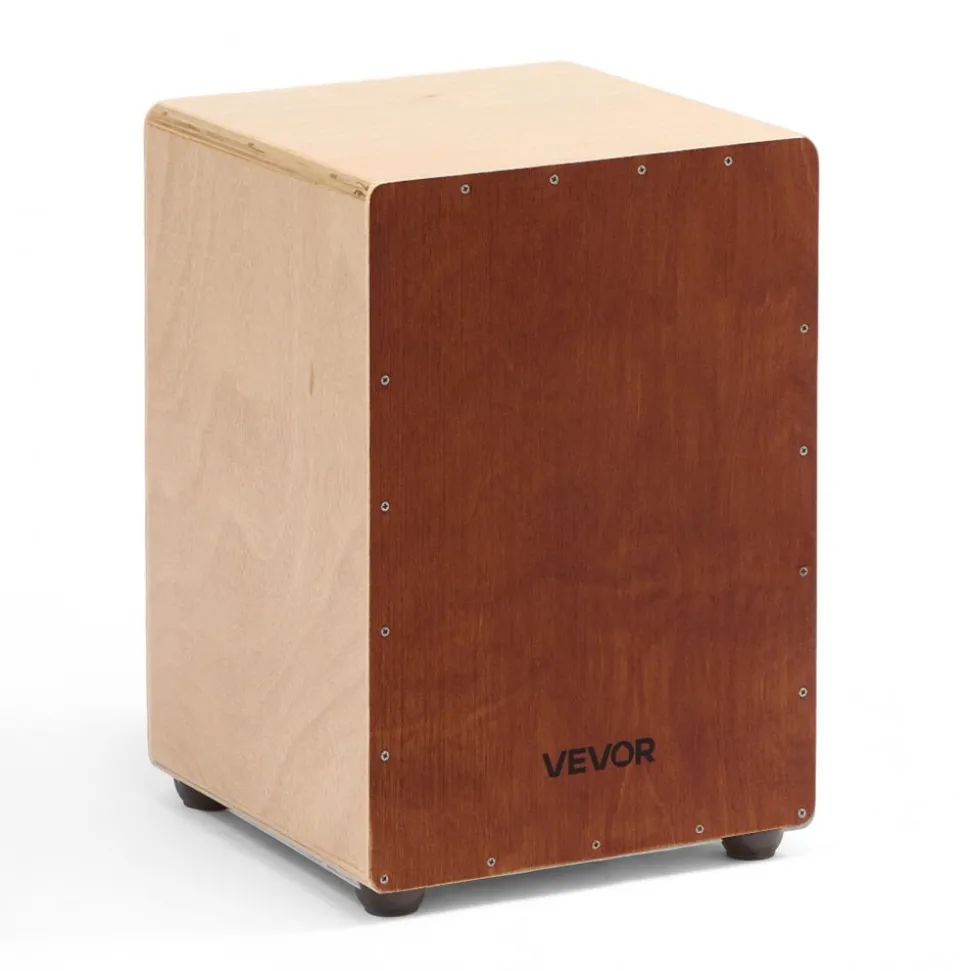 VEVOR Cajon Box Drum Wooden Birchwood Compact Percussion Instrument with Snare Wires