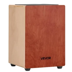 VEVOR Cajon Box Drum Wooden Percussion Instrument Drum with Guitar Strings Birch Wood