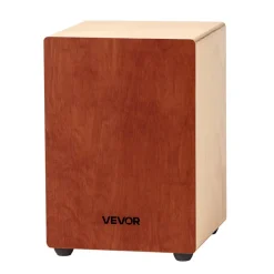 VEVOR Cajon Box Drum Wooden Percussion Instrument Drum with Guitar Strings Birch Wood
