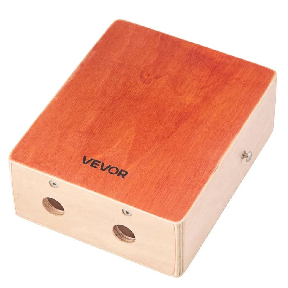 VEVOR Cajon Box Drum Wood Percussion Instrument with Guitar Strings Travel Bag Strap