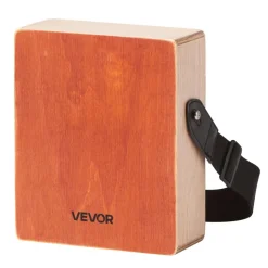 VEVOR Cajon Box Drum Wood Percussion Instrument with Guitar Strings Travel Bag Strap