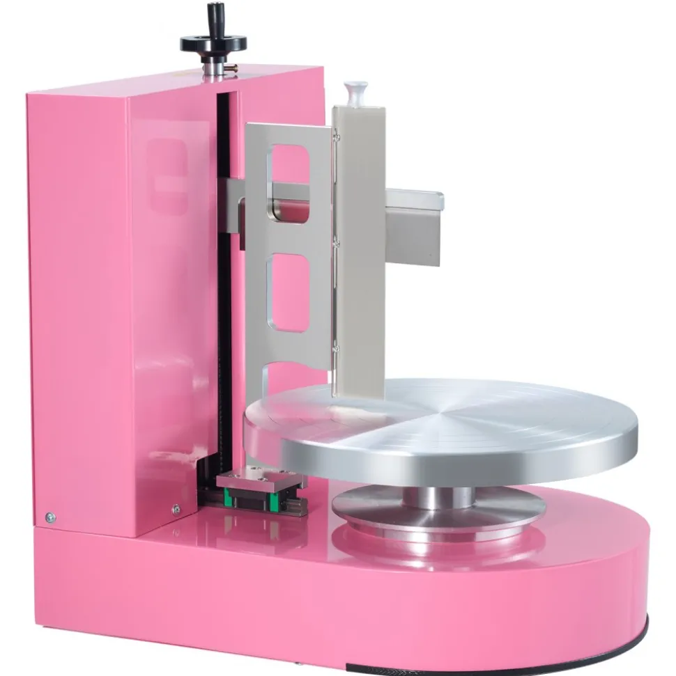 VEVOR Cake Decorating Machine, Cake Cream Spreading Coating Smearing Machine, Low Noise Cake Frosting Machine, Turntable with Adjustable Scraper, for 4" to 12" Cake, 25-320RPM Rotating Speed, Pink