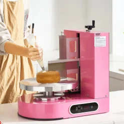 VEVOR Cake Decorating Machine, Cake Cream Spreading Coating Smearing Machine, Low Noise Cake Frosting Machine, Turntable with Adjustable Scraper, for 4
