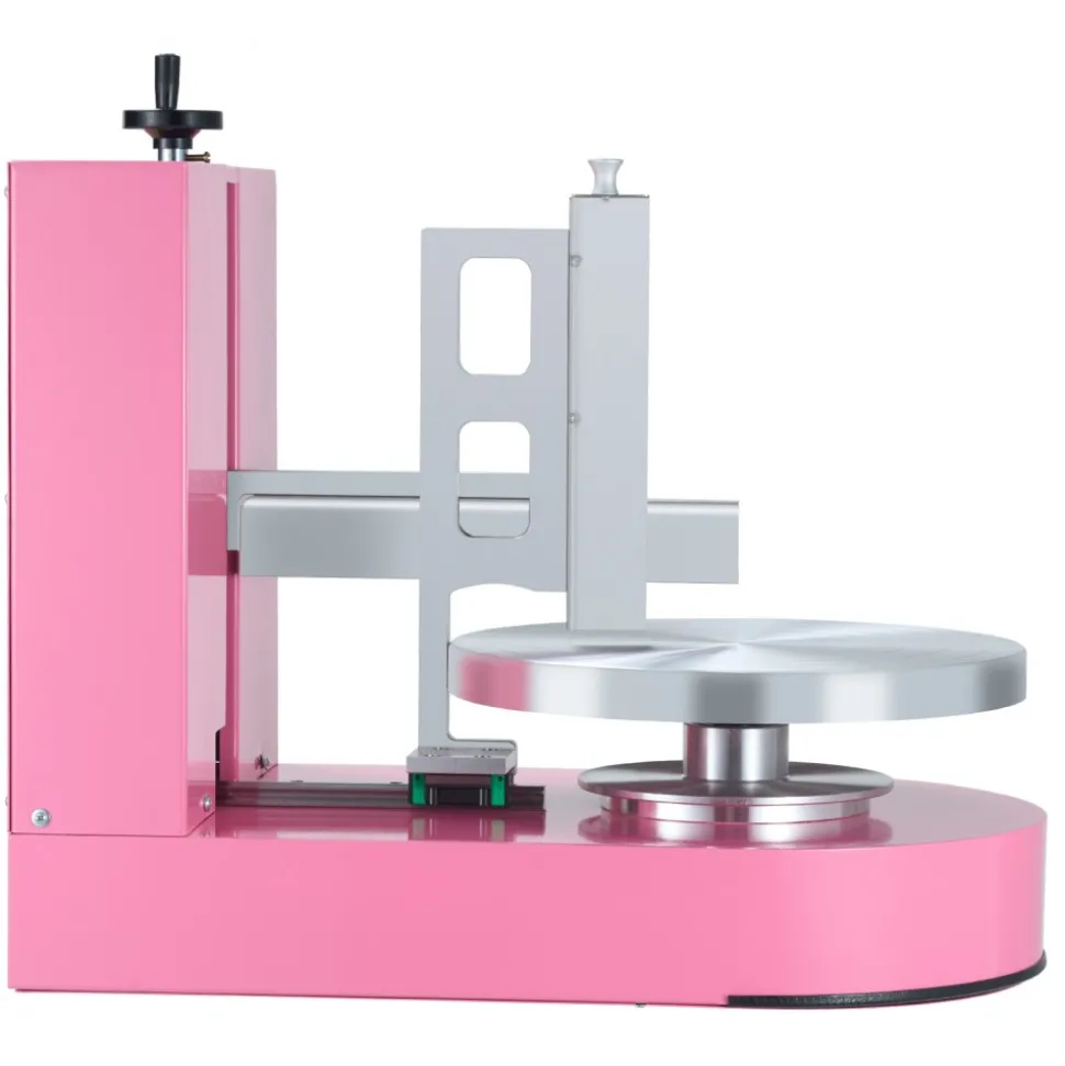 VEVOR Cake Decorating Machine, Cake Cream Spreading Coating Smearing Machine, Low Noise Cake Frosting Machine, Turntable with Adjustable Scraper, for 6" to 14" Cake, 25-320RPM Rotating Speed, Pink