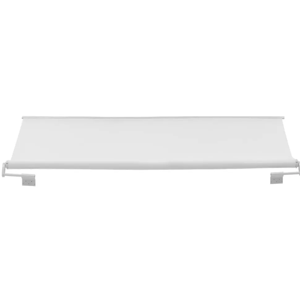 VEVOR Camper Awning Fabric Replacement, 1" to 13', Weatherproof Durable Slide Topper Awning with Bracket, Heavy Duty Slide Topper Awning with Stainless Steel Material, Fit for RV & Motorhome(White)