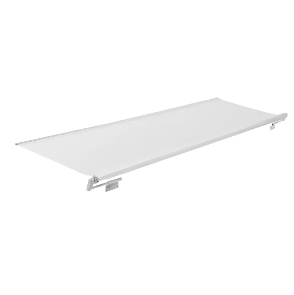 VEVOR Camper Awning Fabric Replacement, 1" to 13', Weatherproof Durable Slide Topper Awning with Bracket, Heavy Duty Slide Topper Awning with Stainless Steel Material, Fit for RV & Motorhome(White)