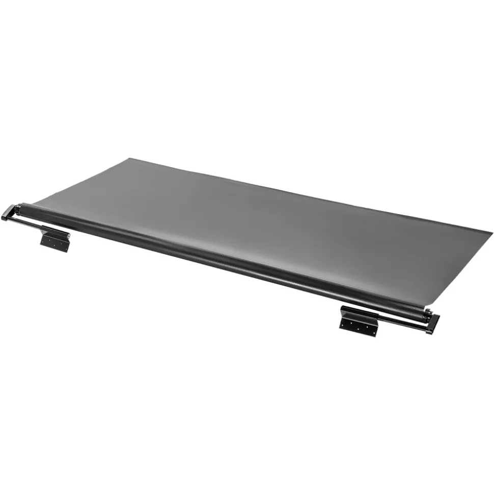 VEVOR Camper Awning Fabric Replacement, 1" to 8', Weatherproof Durable Slide Topper Awning with Bracket, Heavy Duty Slide Topper Awning with Stainless Steel Material, Fit for RV & Motorhome(Black)