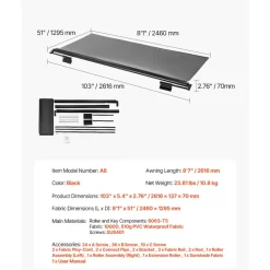 VEVOR Camper Awning Fabric Replacement, 1