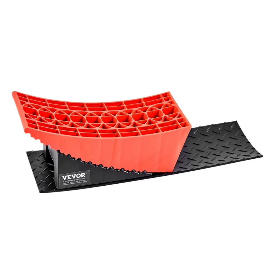 VEVOR Camper Levelers, 2 Pcs RV Leveling Blocks, up to 8818.5lbs Camper Wheel Chocks, Max. 4" Leveling Height Heavy Duty Curved Levelers, RV Camper Leveler Kit with Anti-Slip Mat Carrying Bag Level