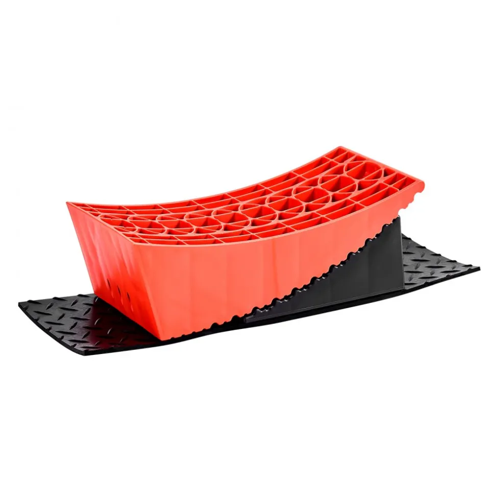 VEVOR Camper Levelers, 2 Pcs RV Leveling Blocks, up to 8818.5lbs Camper Wheel Chocks, Max. 4" Leveling Height Heavy Duty Curved Levelers, RV Camper Leveler Kit with Anti-Slip Mat Carrying Bag Level