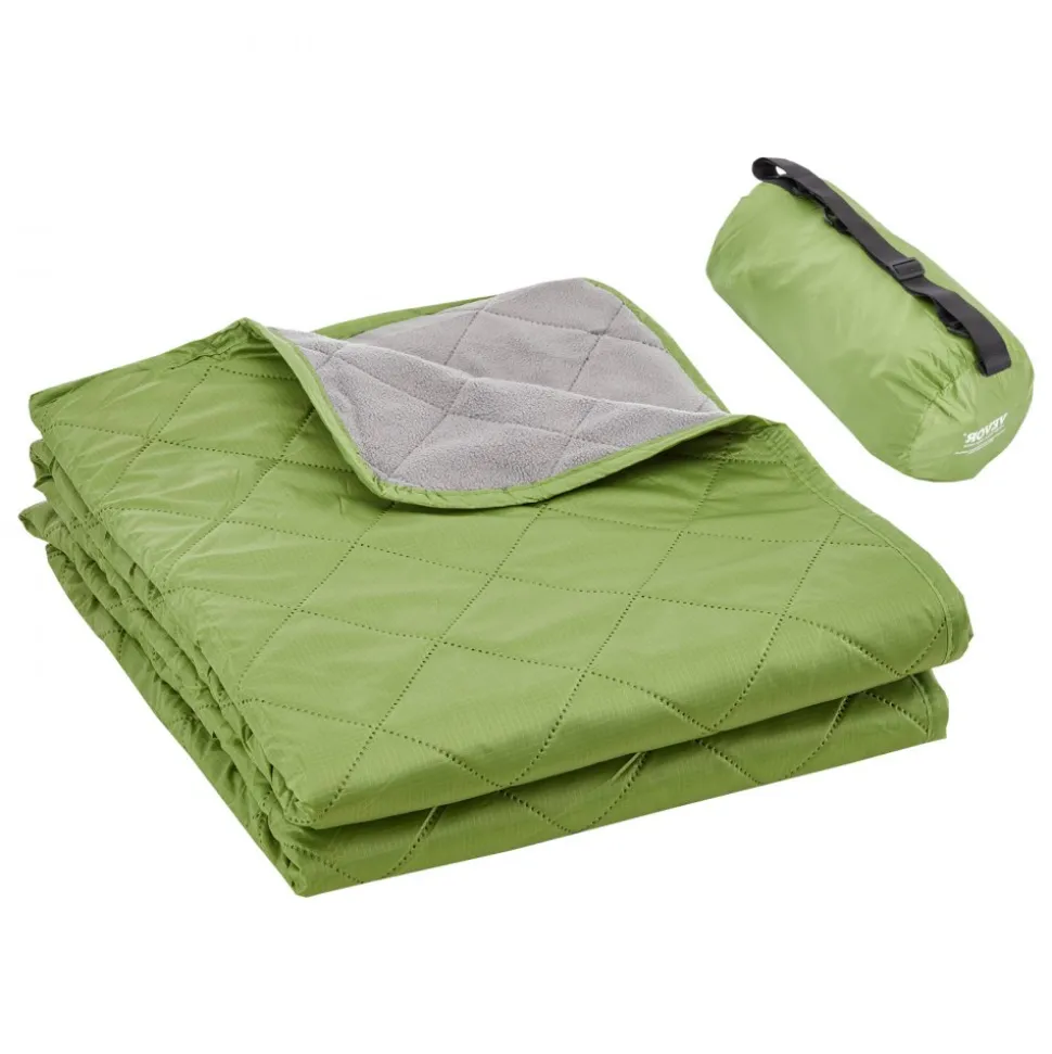 VEVOR Camping Blanket, Large Warm Stadium Blanket, Waterproof & Windproof, 330GSM Polyester Fleece, Flame Retardant, Great for Outdoors, Picnics, Hiking, Sports Events, Travel, 82" x 55", Bicolor